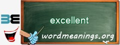 WordMeaning blackboard for excellent